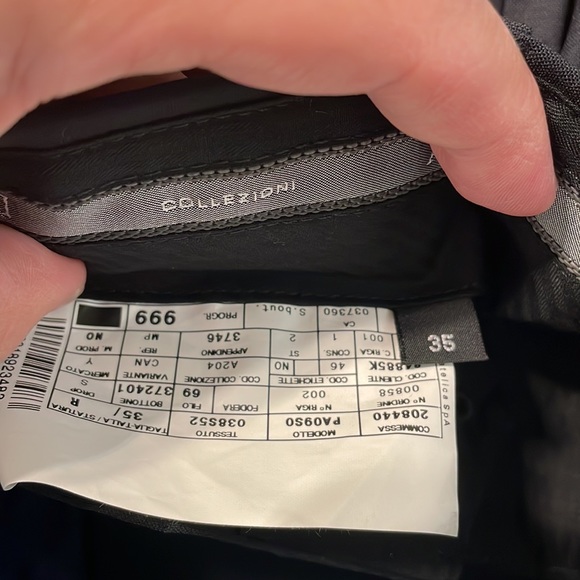 Brand new never worn Armani collezioni Suit. Super dark grey almost black. - Picture 7 of 12